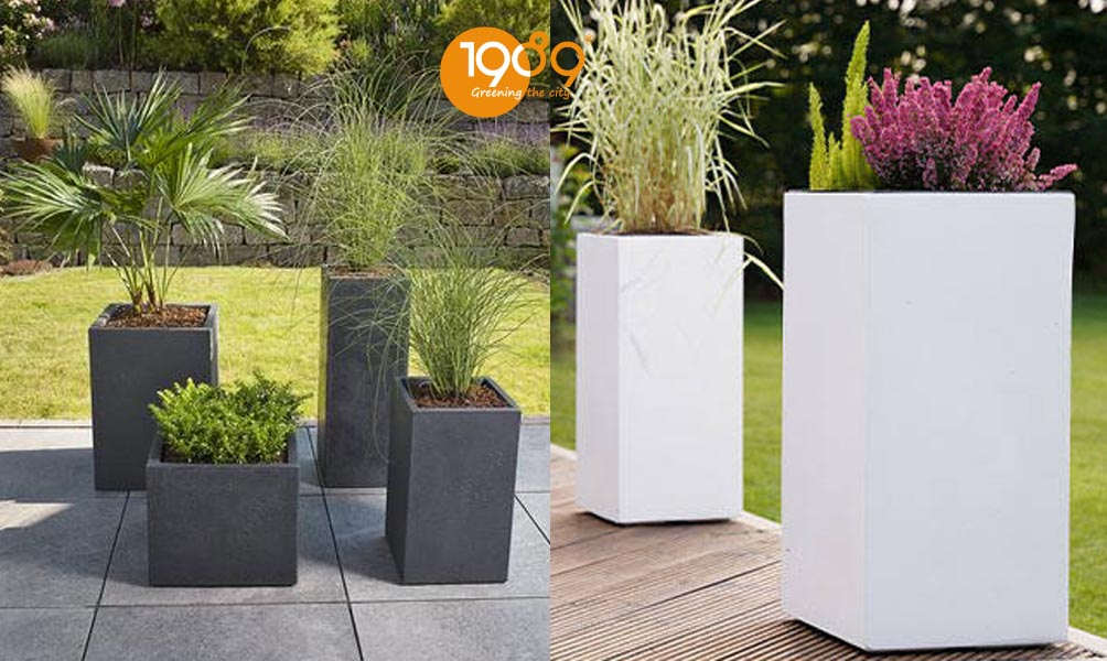 Chậu Đá Mài Trụ Vuông 40x60cm