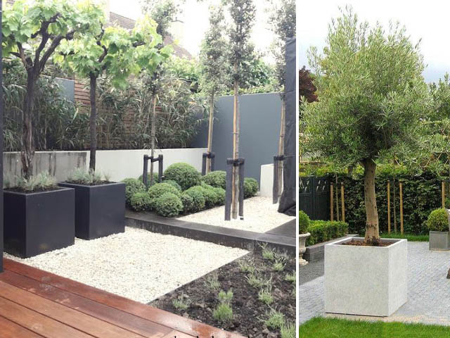 chậu xi măng đá mài vuông 1m