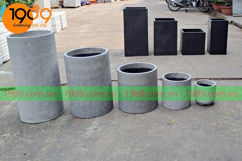 chậu đá mài tròn trụ 40x80cm giá rẻ SG