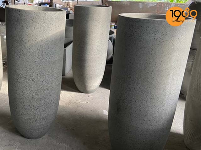 chậu xi măng tròn 1m đầu đạn