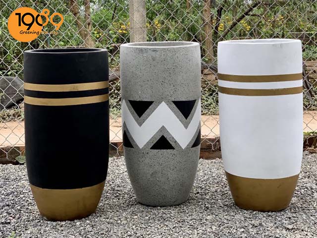 chậu xi măng tròn 1m