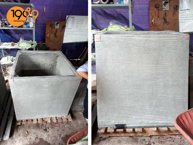 chậu xi măng vuông lớn hcm