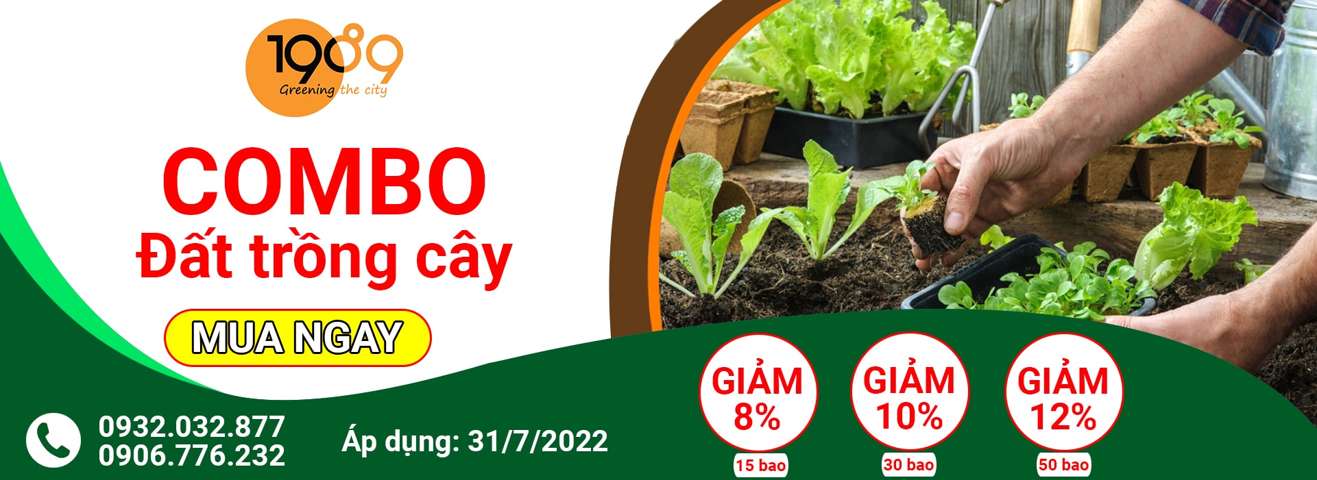 Combo trồng rau, trồng hoa, trồng cây cảnh