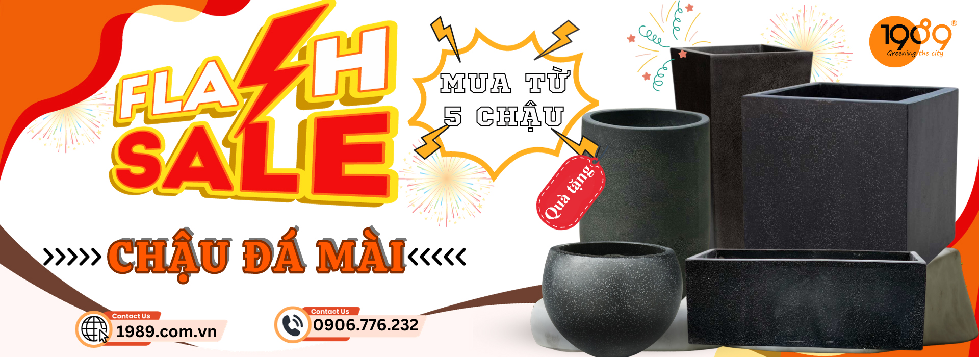 chậu xi măng đá mài