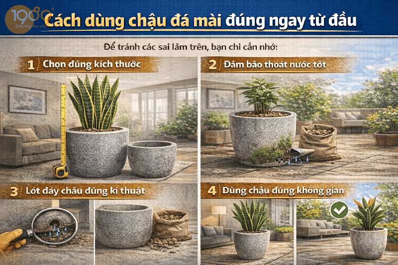Cách dùng chậu đá mài đúng ngay từ đầu