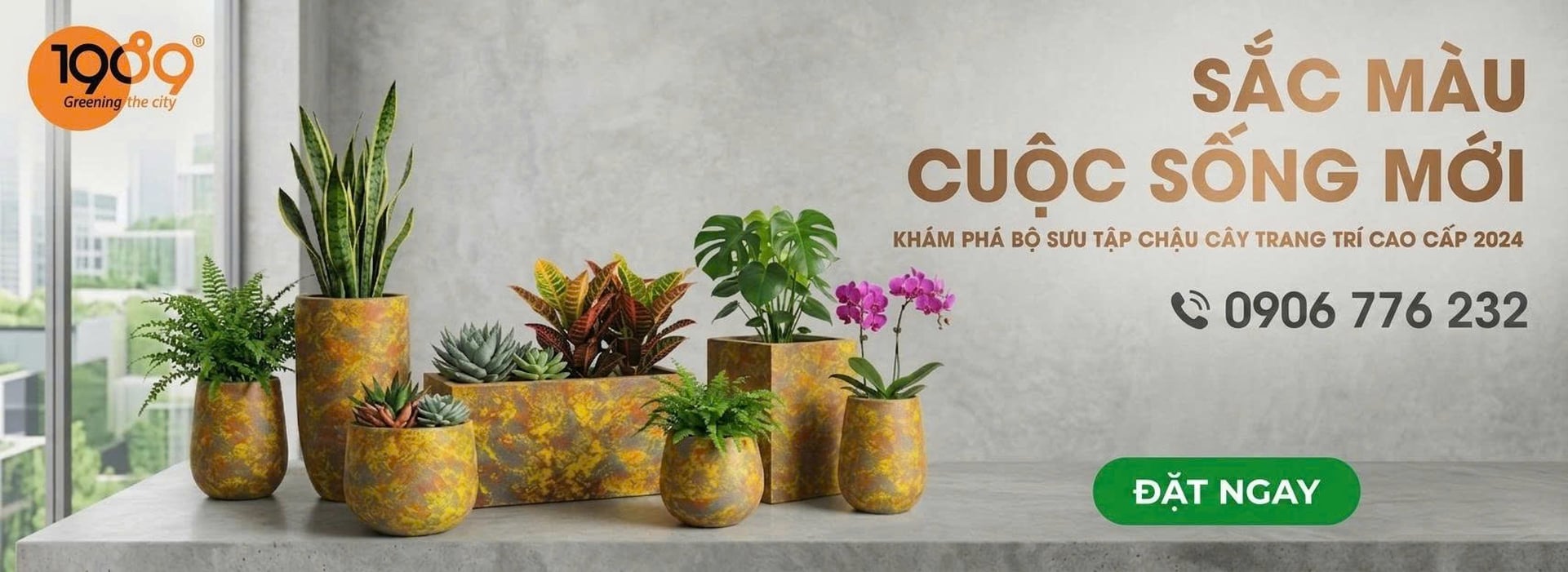 Chậu Decor vân loang