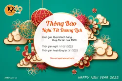 Công ty 1989 thông báo nghỉ tết dương lịch 2022