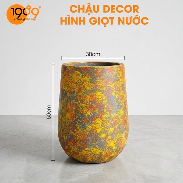 Chậu Giọt Nước Vân Loang 30*50cm