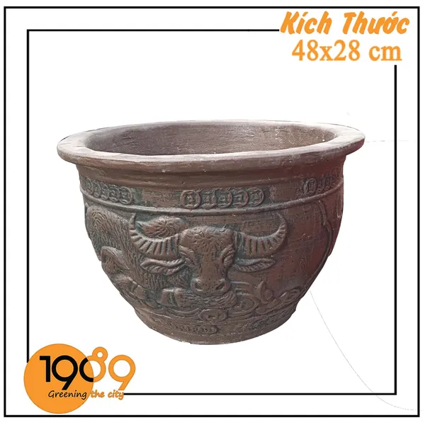 Chậu Bonsai Tròn 48x28cm 