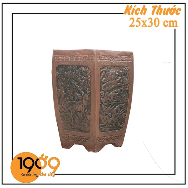 Chậu Bonsai Vuông Trụ 25x40cm