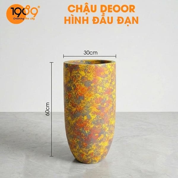 Chậu Đầu Đạn Vân Loang 30*60cm