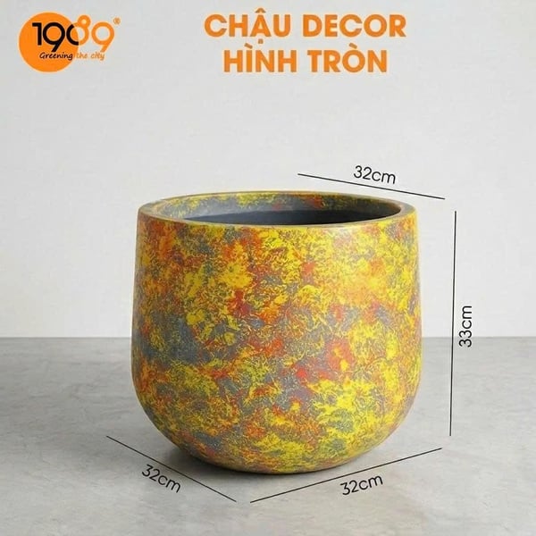 Chậu Remy Vân Loang 32*33cm
