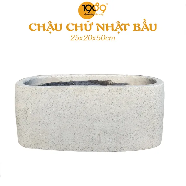 Chậu Đá Mài Chữ Nhật Bầu