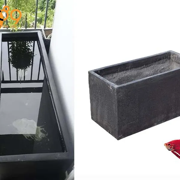 Chậu Đá Mài Chữ Nhật 40x80x80cm