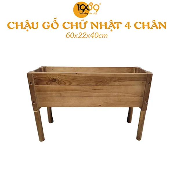 Chậu Gỗ Trồng Cây Chữ Nhật