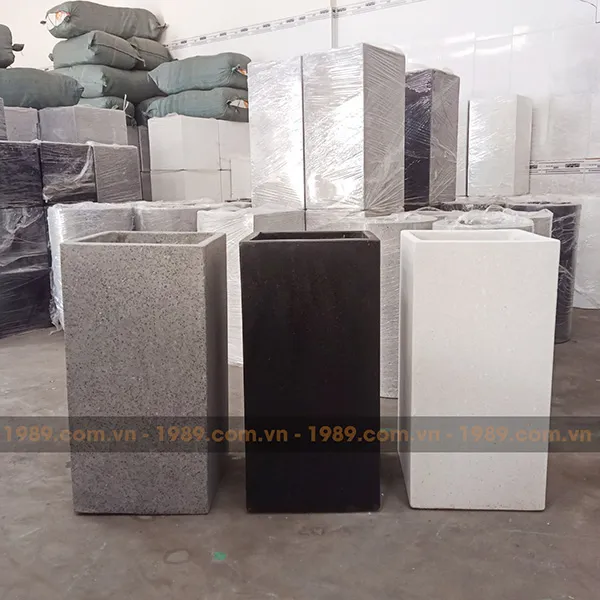 Chậu Đá Mài Trụ Vuông 30x60cm