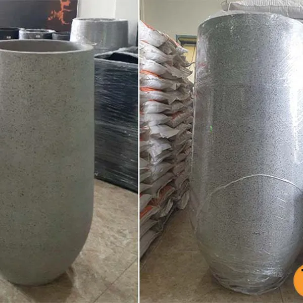 Chậu Đá Mài Tròn Lớn Hình Giọt Nước 44x100cm