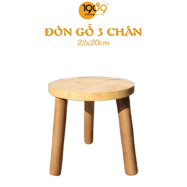 Đôn Gỗ Tròn 3 Chân