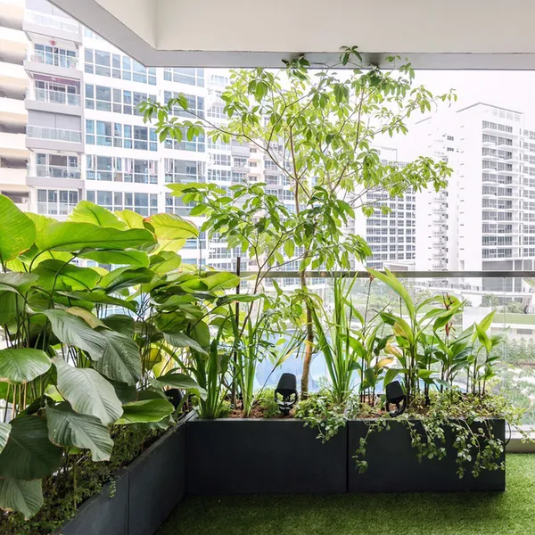 Chậu Trồng Cây Chữ Nhật Lớn 50x50x100 cm