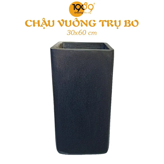 Chậu Đá Mài Vuông Trụ Bo