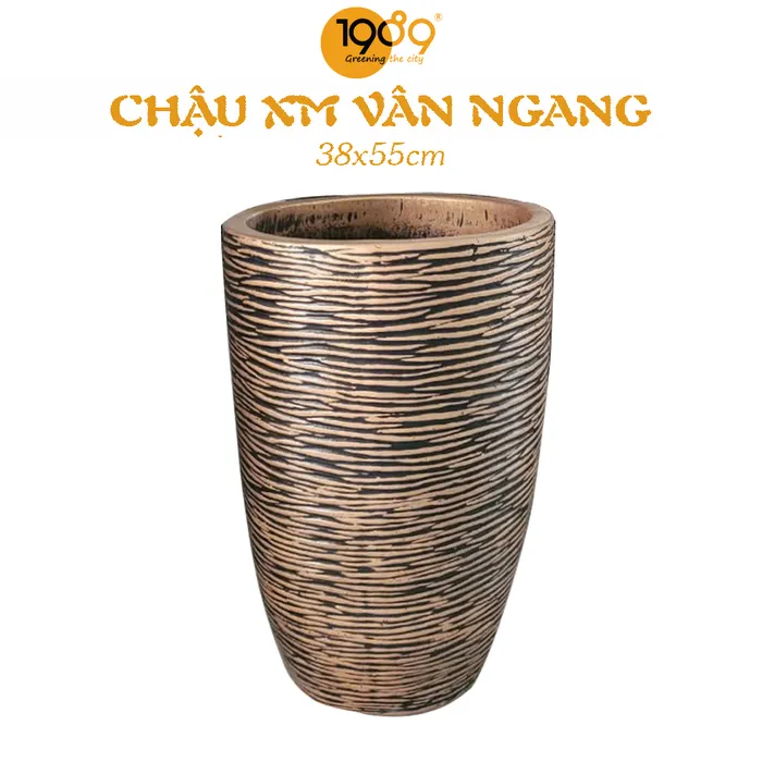 Chậu Xi Măng Vân Ngang