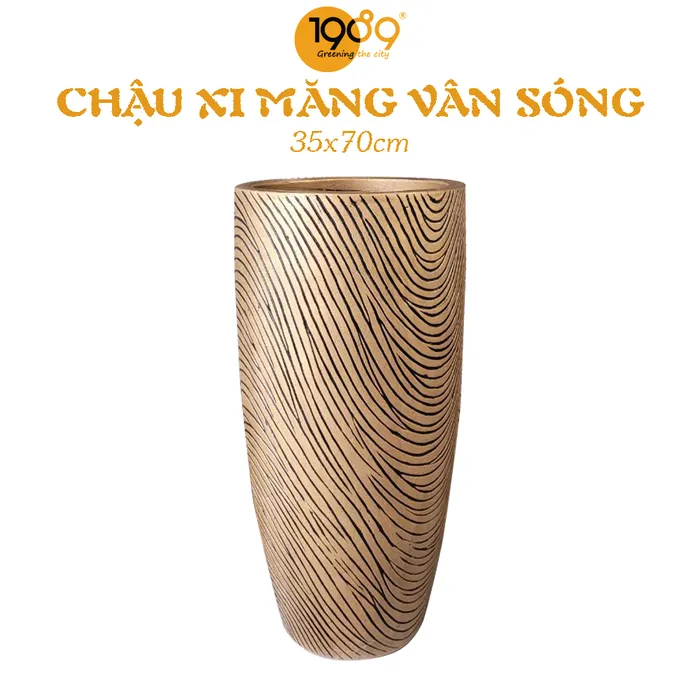 Chậu Xi Măng Vân Sóng