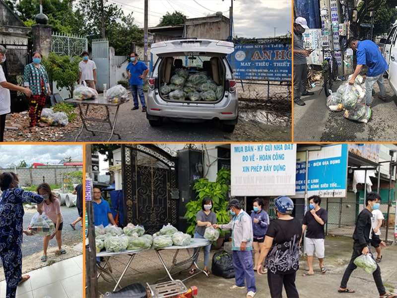 HÌnh ảnh phát quà cho bà con khó khăn