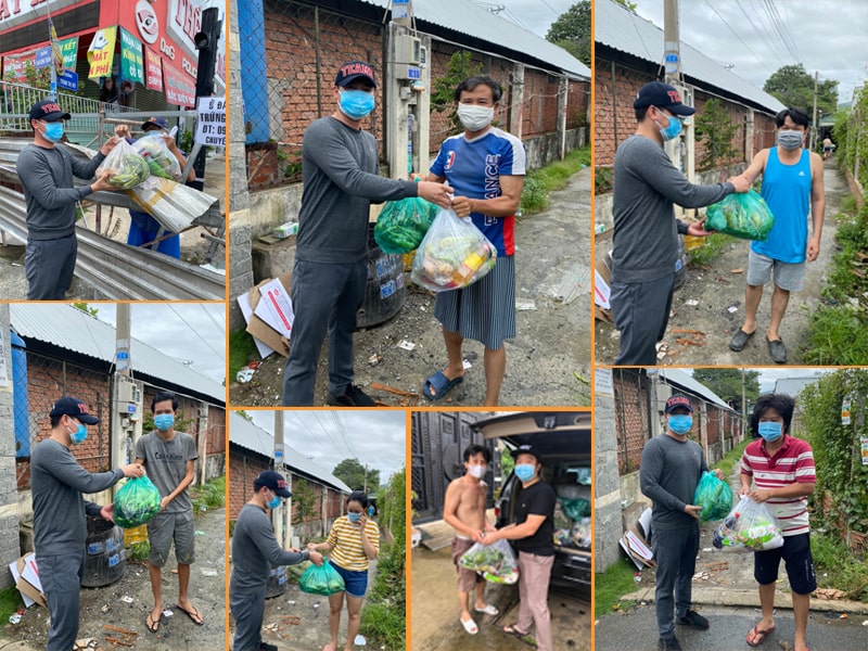 HÌnh ảnh phát quà cho bà con khó khăn