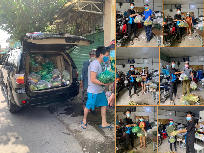 HÌnh ảnh phát quà cho bà con khó khăn