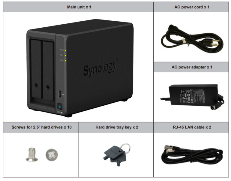 Thiết bị lưu trữ mạng NAS Synology DS720+ Thiết bị lưu trữ mạng NAS Synology DS720+