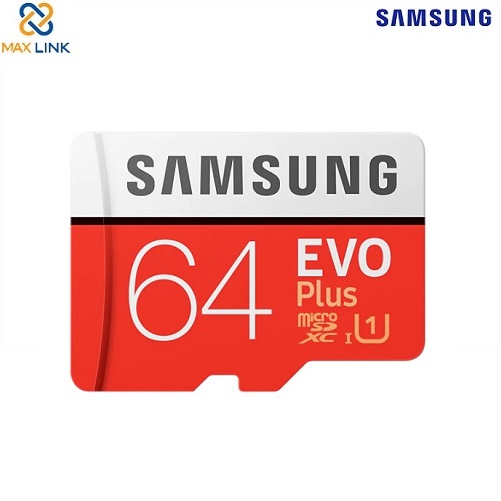 Thẻ nhớ MicroSD Samsung Evo plus - 64GB MB-MC64HAAPC Thẻ nhớ MicroSD Samsung Evo plus - 64GB MB-MC64HAAPC
