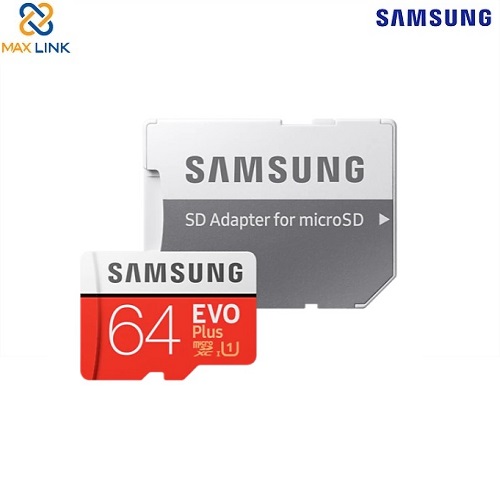 Thẻ nhớ MicroSD Samsung Evo plus - 64GB MB-MC64HAAPC Thẻ nhớ MicroSD Samsung Evo plus - 64GB MB-MC64HAAPC