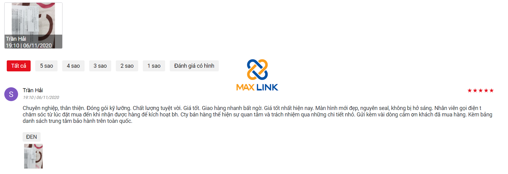 Những feedback yêu thương từ khách hàng là nguồn động lực để MaxLink cố gắng từng ngày. Những feedback yêu thương từ khách hàng là nguồn động lực để MaxLink cố gắng từng ngày.