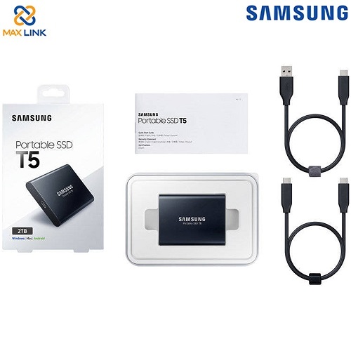 Ổ cứng SAMSUNG SSD T5 PORTABLE 2TB MU-PA2T0B/WW Black Ổ cứng SAMSUNG SSD T5 PORTABLE 2TB MU-PA2T0B/WW Black