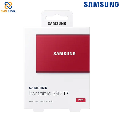 Ổ cứng SSD SAMSUNG T7 PORTABLE 2TB MU-PC2T0R/WW Ổ cứng SSD SAMSUNG T7 PORTABLE 2TB MU-PC2T0R/WW