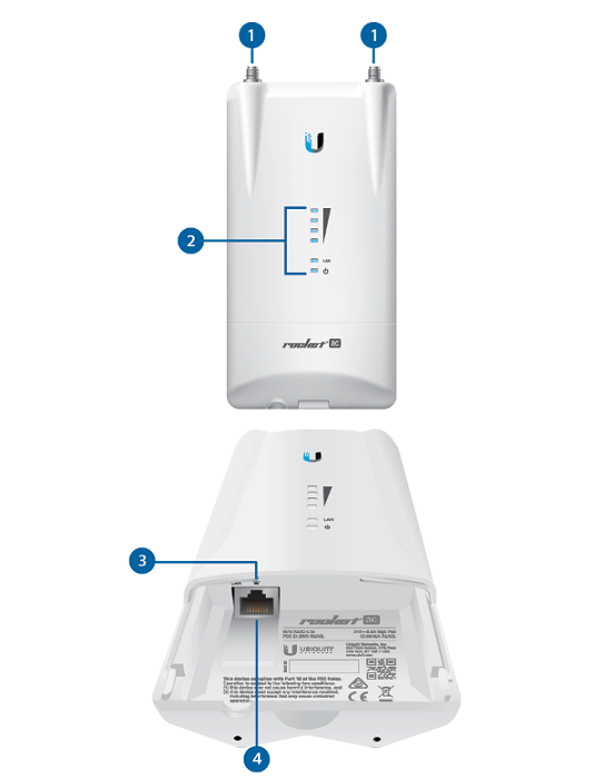 Thiết bị truyền dẫn không dây Rocket 5AC-Lite Thiết bị truyền dẫn không dây Rocket 5AC-Lite