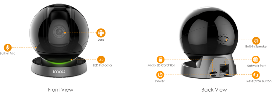 Camera wifi trong nhà 2MP màu DAHUA IMOU Ranger IQ IPC-A26HIP Camera wifi trong nhà 2MP màu DAHUA IMOU Ranger IQ IPC-A26HIP
