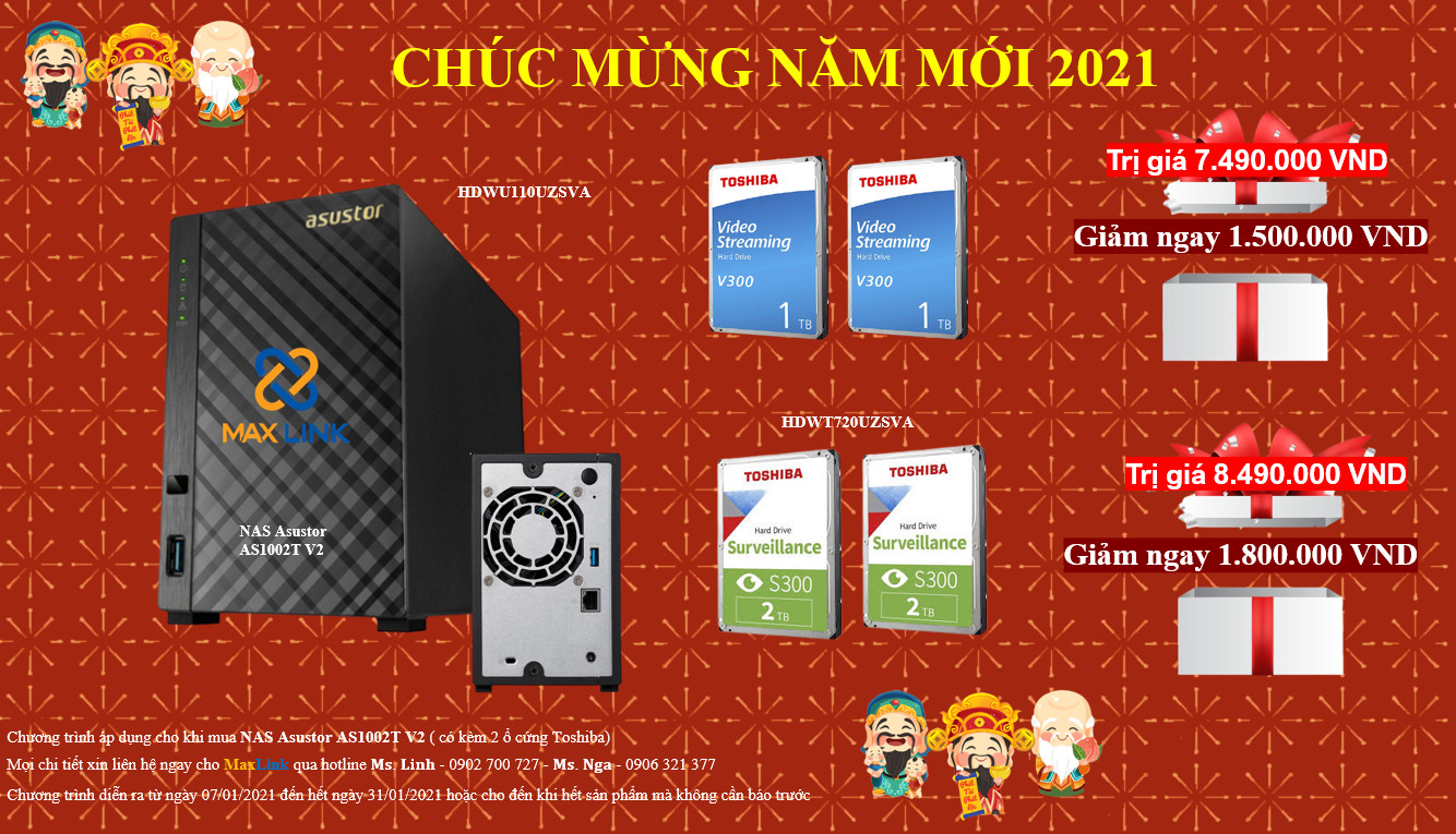 MAXLINK – Chúc Mừng Năm Mới cùng Asustor  MAXLINK – Chúc Mừng Năm Mới cùng Asustor
