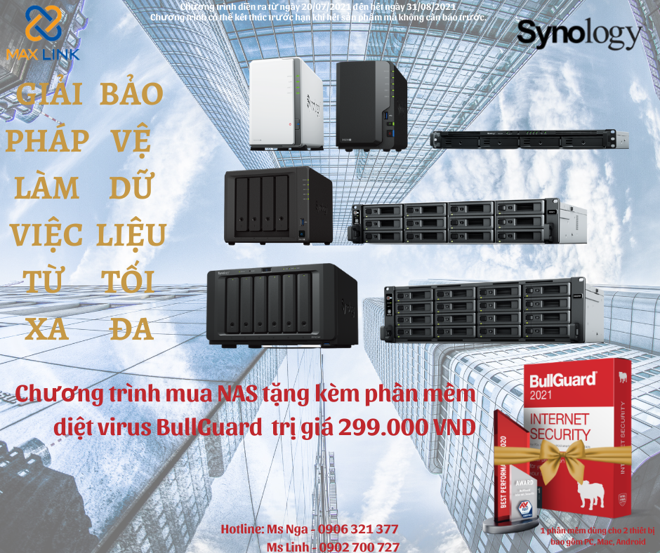 CHƯƠNG TRÌNH MUA NAS QNAP TẶNG PHẦN MỀM DIỆT VIRUS BULLGUARD TRỊ GIÁ 299.000 VND CHƯƠNG TRÌNH MUA NAS QNAP TẶNG PHẦN MỀM DIỆT VIRUS BULLGUARD TRỊ GIÁ 299.000 VND