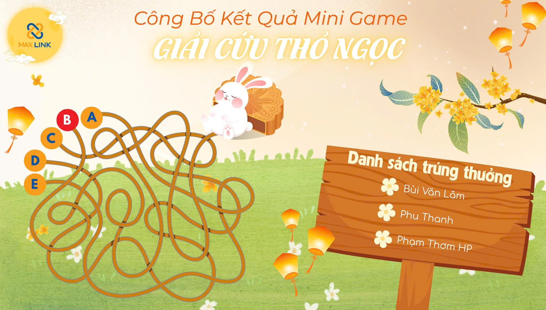 Công Bố Kết Quả Minigame “Giải Cứu Thỏ Ngọc – Cùng Về Cung Trăng” Công Bố Kết Quả Minigame “Giải Cứu Thỏ Ngọc – Cùng Về Cung Trăng”