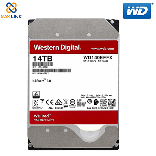 Ổ cứng HDD NAS WD Red 14TB Sata3 5400rpm WD140EFFX Ổ cứng HDD NAS WD Red 14TB Sata3 5400rpm WD140EFFX