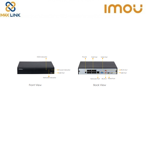Đầu ghi 8 kênh DAHUA IMOU PoE N18P Đầu ghi 8 kênh DAHUA IMOU PoE N18P