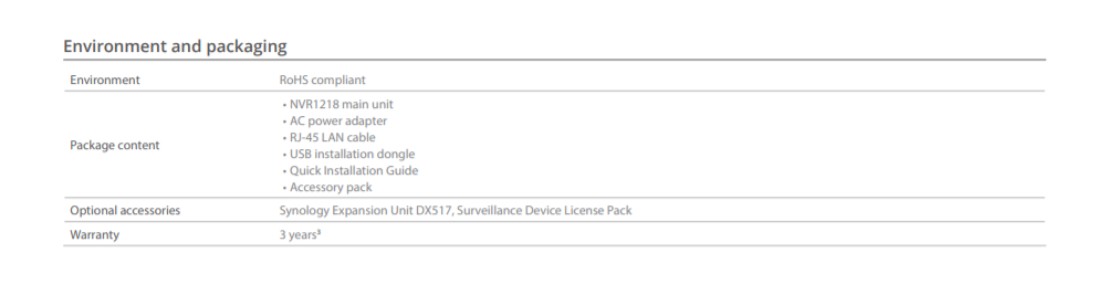 Đầu ghi hình mạng Synology NVR1218 Đầu ghi hình mạng Synology NVR1218