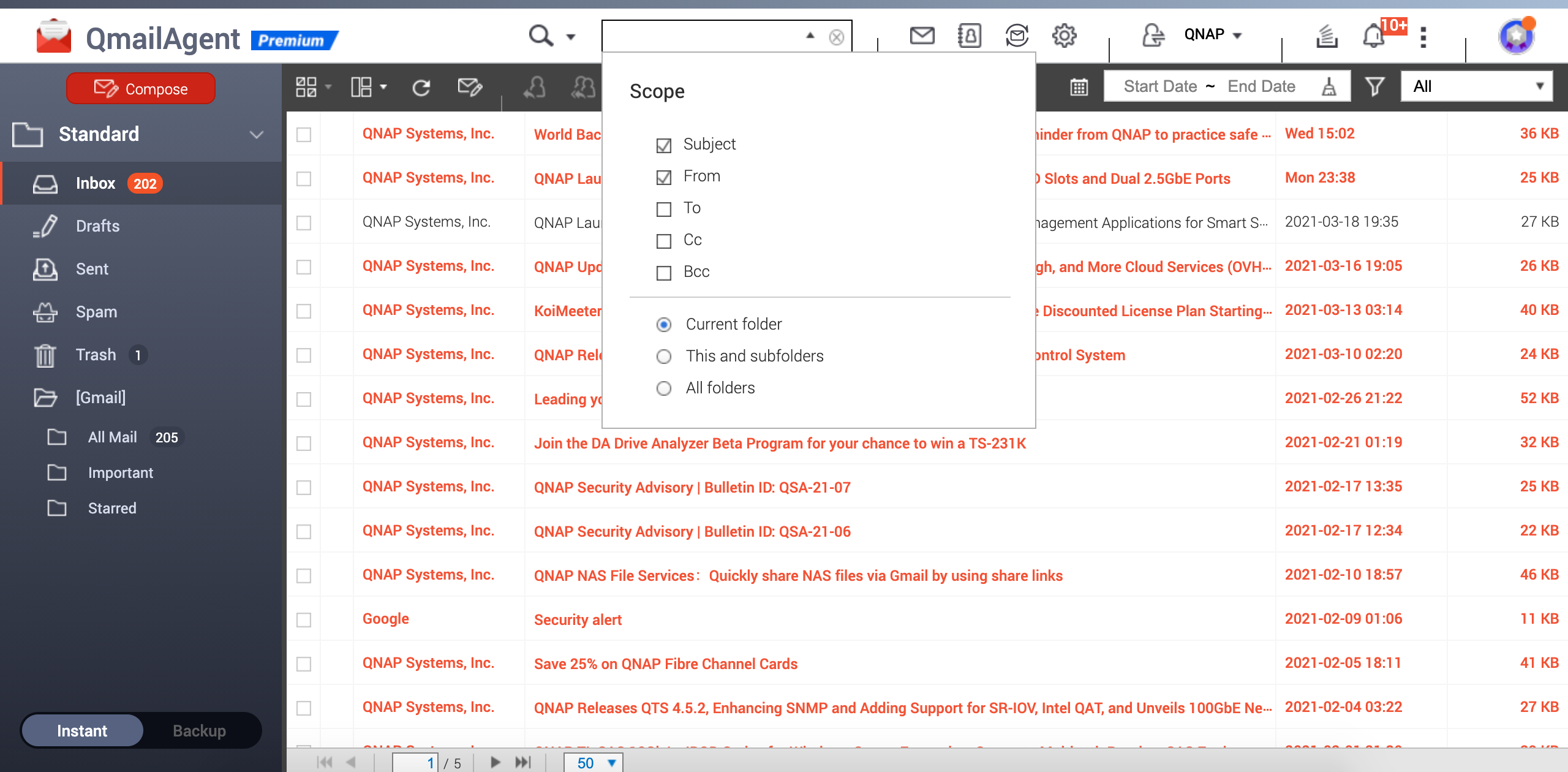 Giải pháp sao lưu email tốt nhất với QmailAgent trên NAS QNAP Giải pháp sao lưu email tốt nhất với QmailAgent trên NAS QNAP