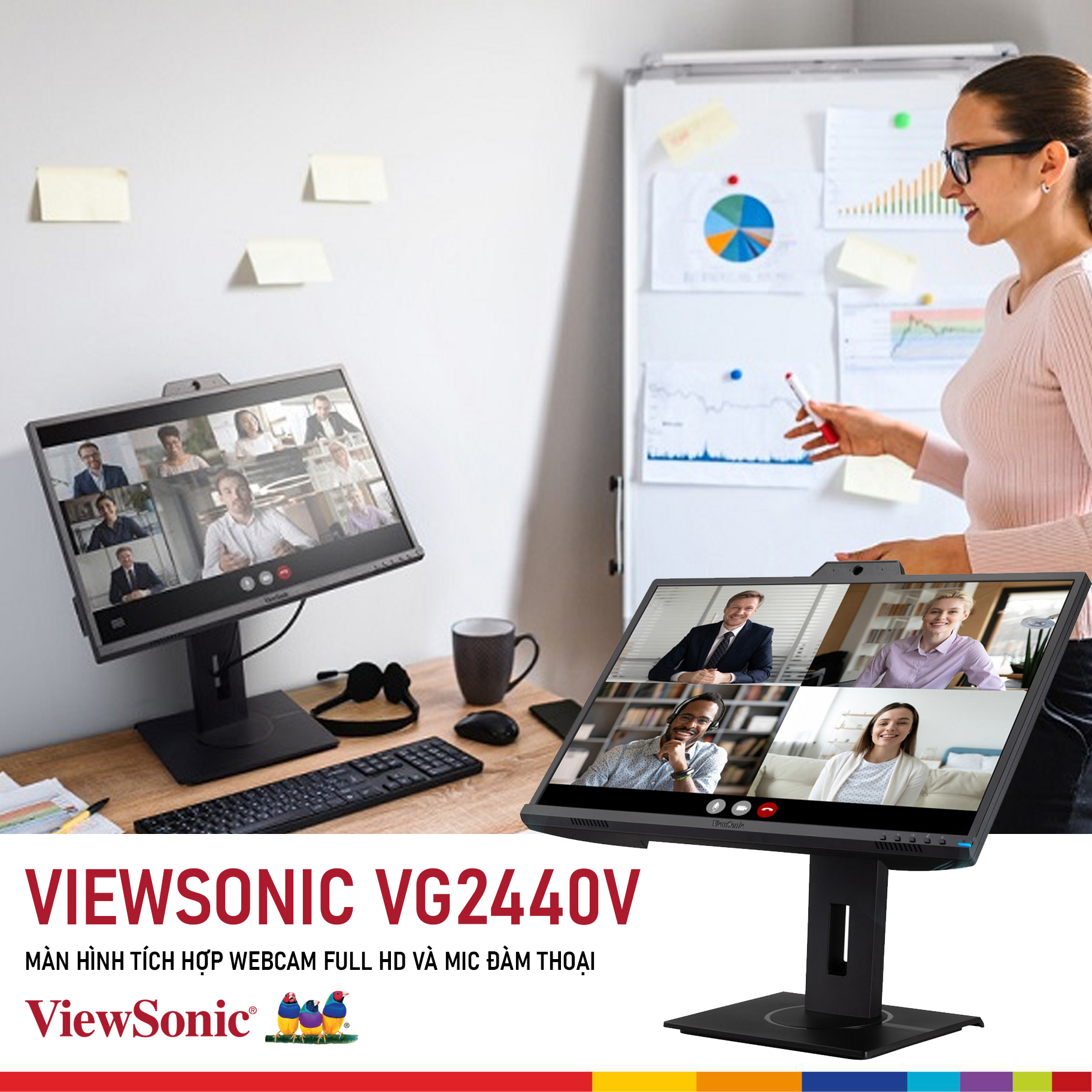 Làm việc và học tập tại nhà không còn là nỗi lo với màn hình ViewSonic VG2440V Làm việc và học tập tại nhà không còn là nỗi lo với màn hình ViewSonic VG2440V