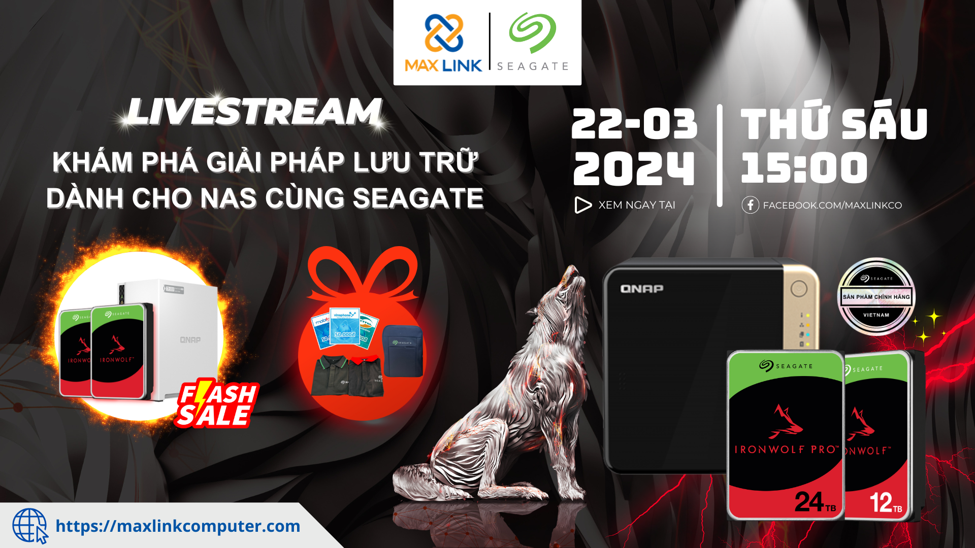 Livestream MaxLink x Seagate “Khám Phá Giải Pháp Lưu Trữ Dành Cho NAS Cùng Seagate” Livestream MaxLink x Seagate “Khám Phá Giải Pháp Lưu Trữ Dành Cho NAS Cùng Seagate”