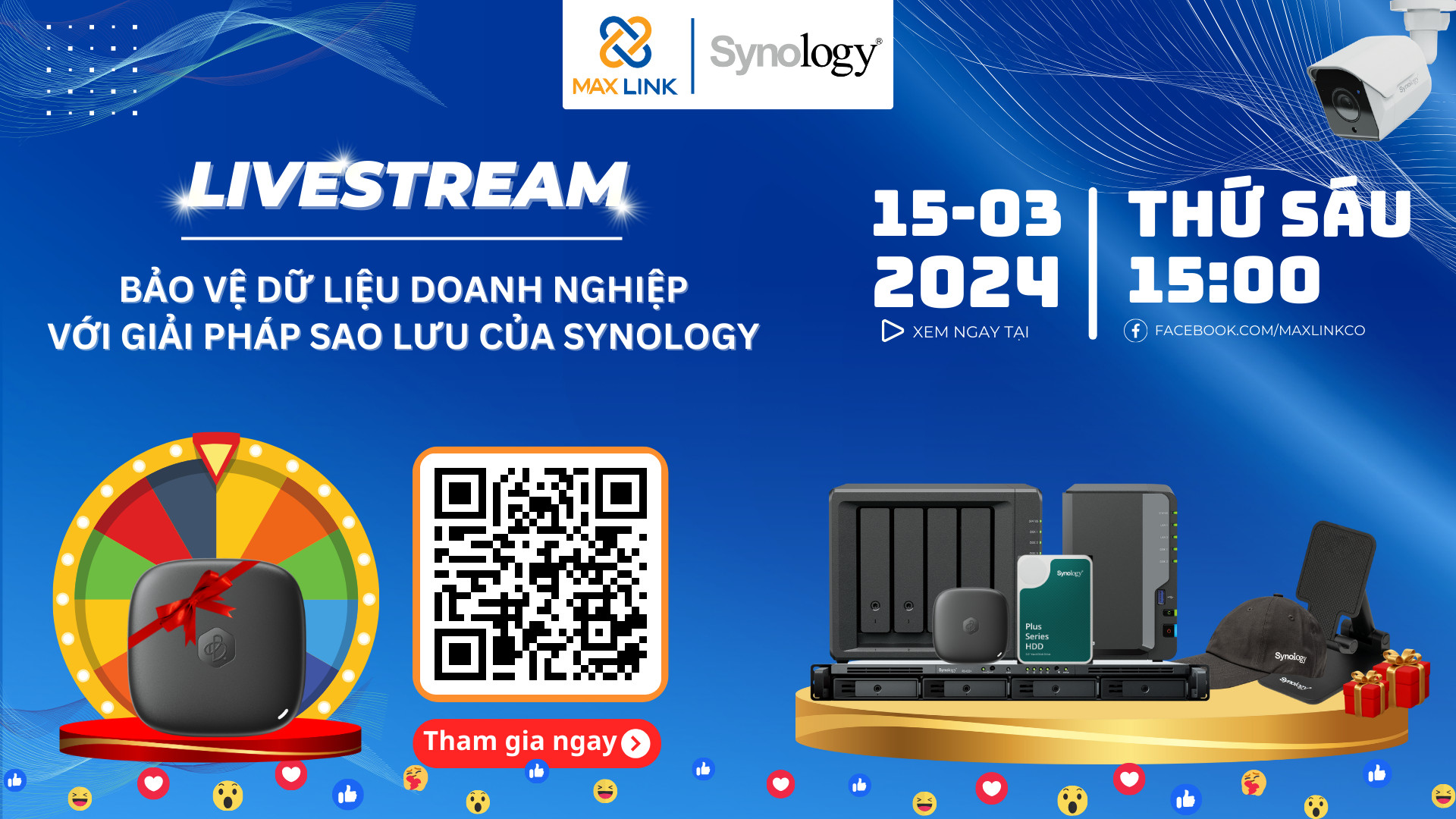 Livestream MaxLink x Synology Bảo Vệ Dữ Liệu Doanh Nghiệp Với Giải Pháp Sao Lưu Synology Livestream MaxLink x Synology Bảo Vệ Dữ Liệu Doanh Nghiệp Với Giải Pháp Sao Lưu Synology