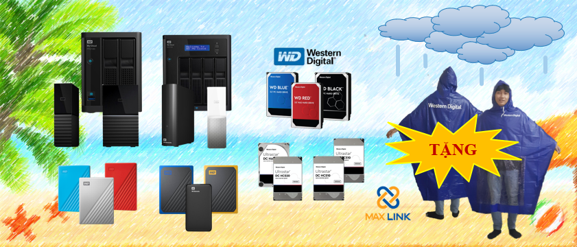 TẶNG ÁO MƯA WD CHÍNH HÃNG KHI MUA SẢN PHẨM Ổ CỨNG WD TẠI MAXLINK TẶNG ÁO MƯA WD CHÍNH HÃNG KHI MUA SẢN PHẨM Ổ CỨNG WD TẠI MAXLINK