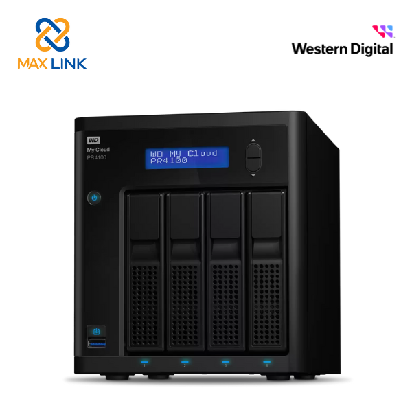 Ổ cứng di động Western Digital My Cloud PR4100 16TB WDBNFA0160KBK-SESN Ổ cứng di động Western Digital My Cloud PR4100 16TB WDBNFA0160KBK-SESN