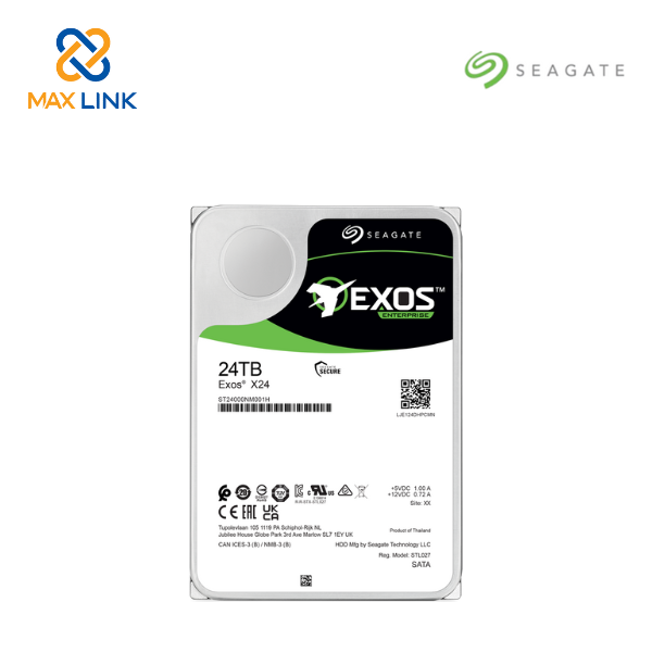 Ổ cứng HDD SEAGATE ENTERPRISE EXOS 3.5 SATA X24 24TB ST24000NM002H Ổ cứng HDD SEAGATE ENTERPRISE EXOS 3.5 SATA X24 24TB ST24000NM002H